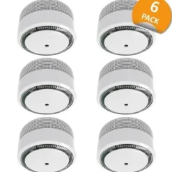 ELRO FS8010 Mini rökdetektor - Kompakt design - 10 års batteri - EN 14604 - 6 delar Rök- & Koloxiddetektorer