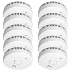 ELRO FS1801 Rökdetektor - Uppfyller europeisk standard EN14604 - 10 stycken