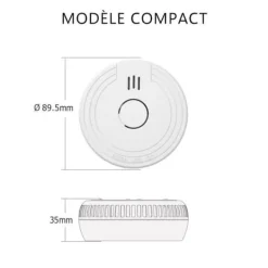 ELRO FS1801 Rökdetektor - Uppfyller europeisk standard EN14604 - 10 stycken