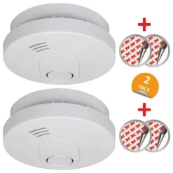 New ELRO FS1510 rökdetektor med magnet - 10 års batteri - Europeisk standard EN14604 - 2 st Rök- & Koloxiddetektorer