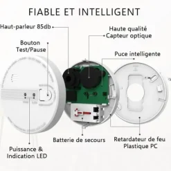 ELRO FS1105P rökdetektor - 230V - 5 års reservbatteri - EN14604 standard