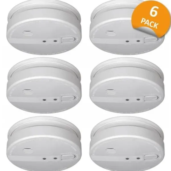 ELRO FS1105P rökdetektor - 230V - Nätanslutning - 5 års nödbatteri - 6 st
