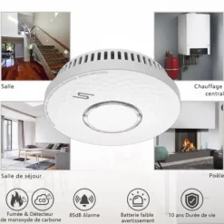 Sale ELRO FV4310 rök- och kolmonoxiddetektor med 10 års inbyggt batteri Rök- & Koloxiddetektorer