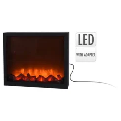 Elspis - Lyx - LED - Realistisk flameffekt - 41 x 25 cm - Svart