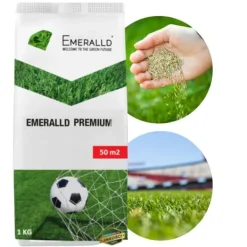 Clearance Emerald Premium självkomprimerande sportgräs, tillverkat av Barenbrug, 1 kg Fröer & Lökar