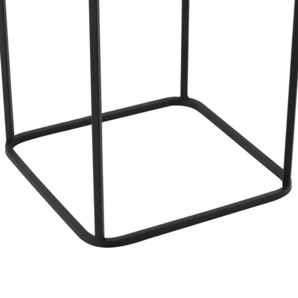 Best Växtställ Mettet set 2-med inbyggda krukor-46x21x21cm-70x25x25cm-metall-svart-guld Växtställ