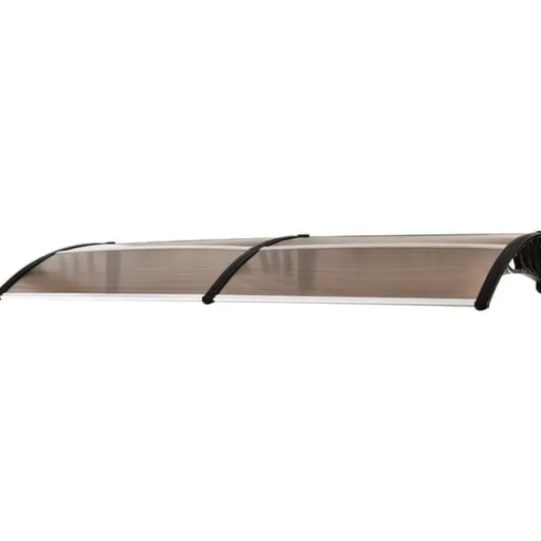 Online Entrétak 75×195×23 cm – polykarbonat, sol- & regnskydd, brunt Skjul, Garage & Carports