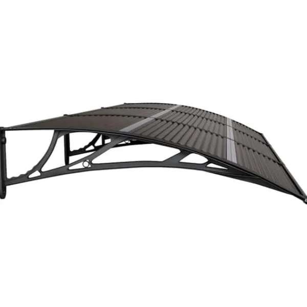 Best Entrétak av polykarbonat - Skydd för entrén | Färg: Svart | Storlek: 300x100 cm Valvbågar, Spaljéer, Bersåer & Pergolor