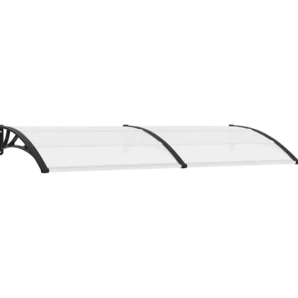 Outlet Entrétak svart och transparent 240x75 cm PC Valvbågar, Spaljéer, Bersåer & Pergolor