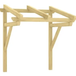 Clearance Entrétak 100x100x80 cm impregnerad massiv furu Valvbågar, Spaljéer, Bersåer & Pergolor