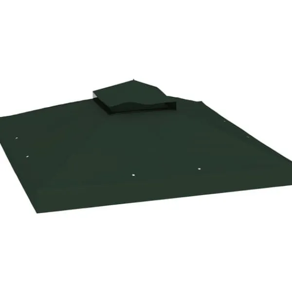 Ersättning av Gazebo-tak, 3x3 m storlek, Dubbel tak, UV-skydd,grön