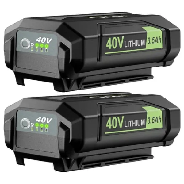 Clearance Ersättningsbatteri för Roybi OP40201, 3500mAh, 40V Litium-Ion,2Pack 3500mAh Trädgårdsmaskiner