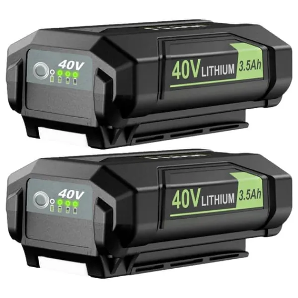 Clearance Ersättningsbatteri för Roybi OP40201, 3500mAh, 40V Litium-Ion,2Pack 3500mAh Trädgårdsmaskiner