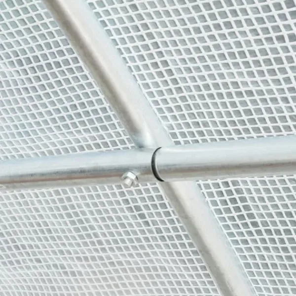Hot Ersättningsfolie 600x300x200 cm, frontdörr & 12 fönster, rivtålig UV-PE – växthustunnel, vit Växthus