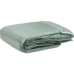 Hot Ersättningsskydd för växthus - Grön - 200x450x200 cm - 6 fönster - 1 dörr - PE Växthus