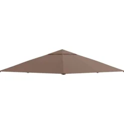 Hot Ersättningstak 2,93x2,93 m för paviljong, polyester, kaffe Tält & Lusthus