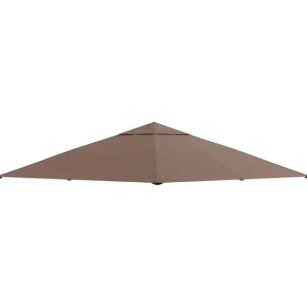Hot Ersättningstak 2,93x2,93 m för paviljong, polyester, kaffe Tält & Lusthus
