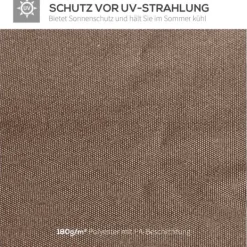 Hot Ersättningstak 2,93x2,93 m för paviljong, polyester, kaffe Tält & Lusthus