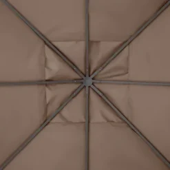 Hot Ersättningstak 2,93x2,93 m för paviljong, polyester, kaffe Tält & Lusthus