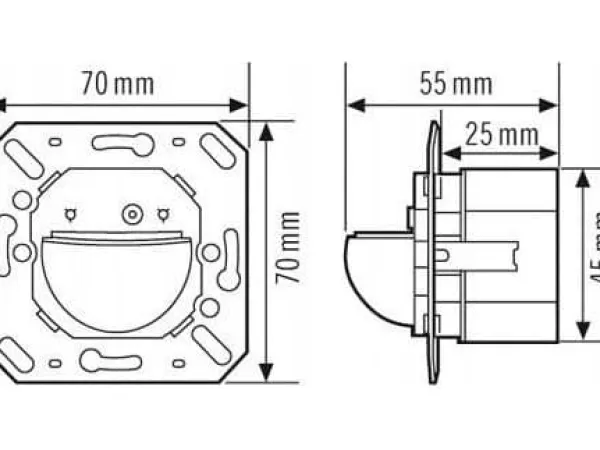 ESYLUX EB10430459 Rörelsesensor Infälld 180° IP40 Rörelsedetektorer