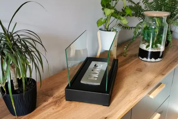 Etanolkamin Öppna spisar Bio-eldplats Fristående biokamin HOME Bioetanolbrännare 36 x 22 x 18 cm svart TÜV-certifikat ekologisk eldstad Biopanna
