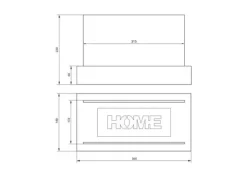 Etanolkamin Öppna spisar Bio-eldplats Fristående biokamin HOME Bioetanolbrännare 36 x 22 x 18 cm svart TÜV-certifikat ekologisk eldstad Biopanna