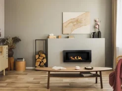 Discount Etanolkamin Kaminen Öppna spisar Bio-eldplats Hängande biopejs Bioetanolbrännare 90 x 40 x 12 cm svart matt svart ekologisk eldstad Öppna Spisar