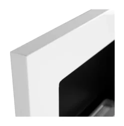 Sale Etanolkamin Kaminen Öppna spisar Bio-eldplats Väggmonterad biokamin Bioetanolbrännare 65 x 40 x 12 cm vit blank med glas ekologisk eldstad Öppna Spisar