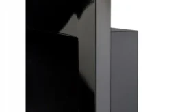 Outlet Etanolkamin Öppna spisar Bio-eldplats Väggmonterad biokamin Bioetanolbrännare 65 x 40 x 12 cm blank svart med glas Öppna Spisar