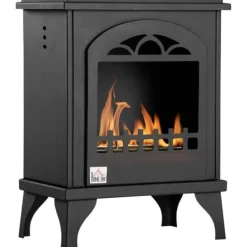Etanolkamin Bioetanolkamin - 820-329V00Bk - Fristående - 7000 BTU - Tank 1,2 L - Brinntid 3 h - För 20–25 m² - Utan fjärrkontroll - Svart