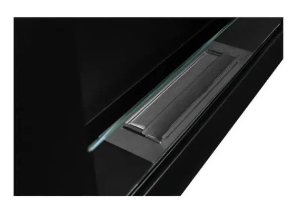 New Etanolkamin med glas Öppna spisar Bio-eldplats Hängande biopejs Bioetanolbrännare 65 cm x 40 cm x 12 cm BOX matt svart ekologisk eldstad Öppna Spisar