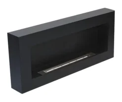 Best Etanolkamin Öppna spisar Bio-eldplats Hängande biopejs Bioetanolbrännare BOX 90 cm x 40 cm x 12 cm matt svart ekologisk eldstad Öppna Spisar