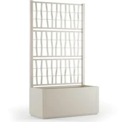 Sale Ethica rektangulär blomlåda 80 cm med kritspaljé Krukor & Växtbehållare