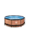 Clearance EXIT Wood pool ø244x76cm med filterpump - brun Pooler