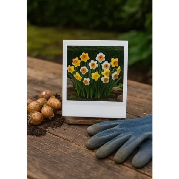 Exotisk blomsterlök - Dubbla Narcisser Mix gul och vit (10 stycken) diameter 12-14 cm