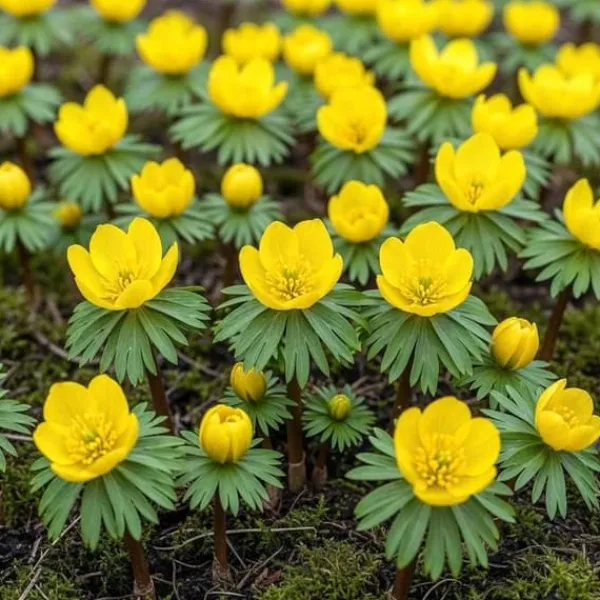 Exotiska blomsterlökar - Eranthis Cilicica (25 stycken) diameter 4-5cm