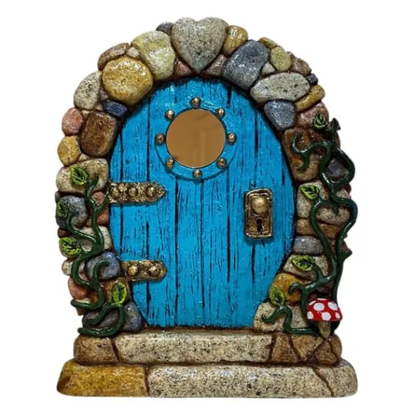 Fairy Dörr för träd Miniatyr Fairy Trädgård Utomhusdekor Tillbehör Gård Konst Skulptur Dekoration för barnrum Väggträd