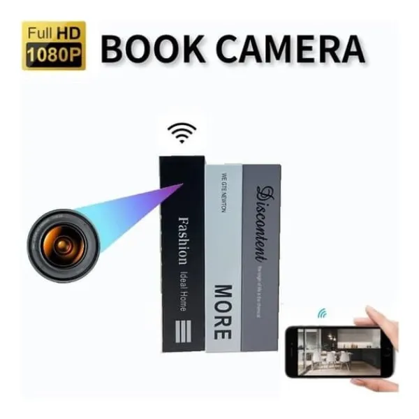 Hot Falsk bok med Full HD 1080P infraröd P2P Wifi spionkamera Falska Övervakningskameror
