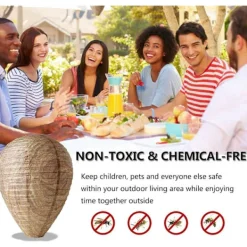 Falskt Getingbo / Dekorativ Utomhusattrapp – 4-pack Insektsmedel & Djuravvisande Medel