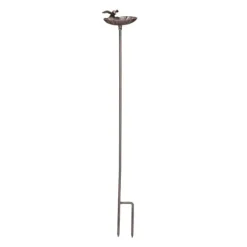 Outlet Fågelbad, Gjutjärn, 100x14x16 cm, Brun För Fåglar & Småvilt