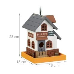 Outlet Fågelholk, 23x18x18 cm, Flerfärgad, Trä För Fåglar & Småvilt