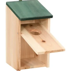 vidaXL Fågelholkar 4 st trä 12x12x22 cm