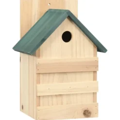vidaXL Fågelholkar 4 st 23x19x33 cm granträ