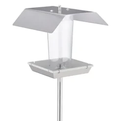 Clearance Fågelmatare, rostfritt stål, 167x17.5x17 cm, silver För Fåglar & Småvilt