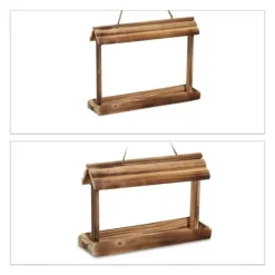 Discount Fågelmatare, Trä, 16.5x21x8 cm, Brun För Fåglar & Småvilt