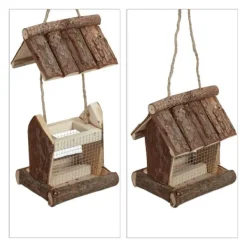 Outlet Fågelmatare, Trä, 17x15x12 cm, Natur För Fåglar & Småvilt
