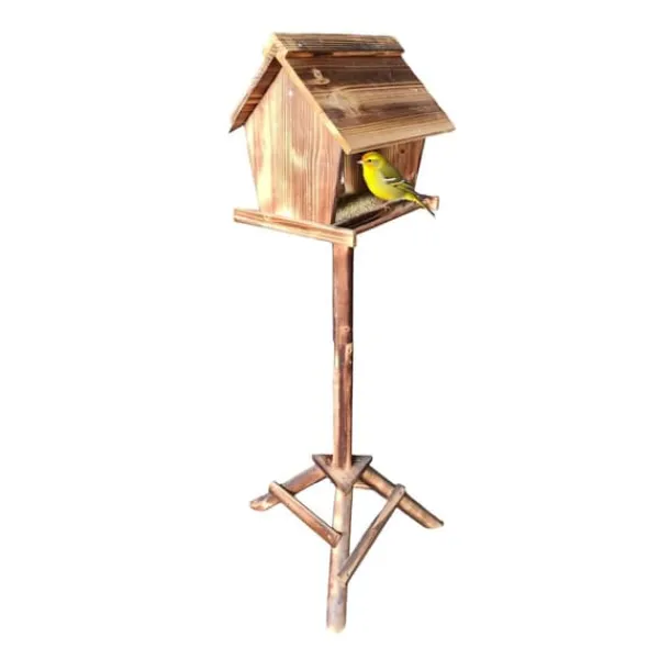 Fågelmatare, 107x32x27 cm, Brun