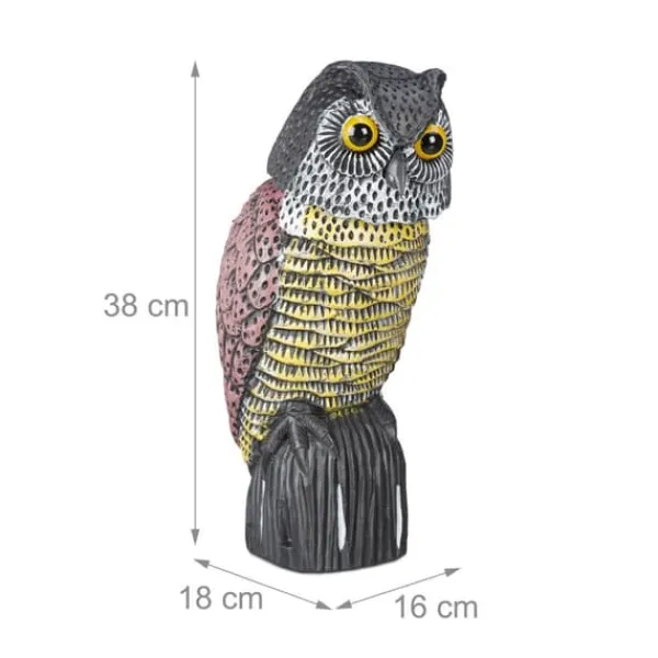 New Fågelskrämma Uggleattrapp, 38x16x18 cm, Svart Insektsmedel & Djuravvisande Medel