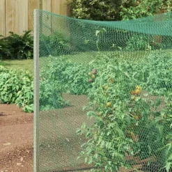 vidaXL Fågelsskyddsnät - - 2x25 m - Polyeten - Grön - Inomhus- och utomhusbruk