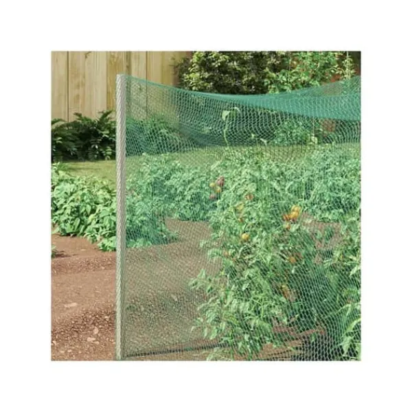 vidaXL Fågelsskyddsnät - - 2x25 m - Polyeten - Grön - Inomhus- och utomhusbruk